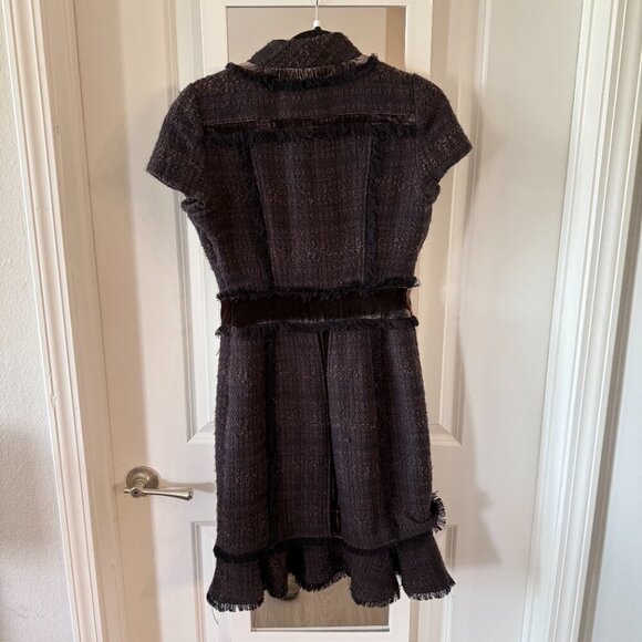 Tory Burch Tweed Style Dress Size 2 Color Brown - Picture 5 of 5